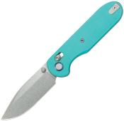 GEO2402G GEO Knife Ethereal Cutter – Couteau Pliant Lame Acier M390 Axis Lock Manche G10 Tiffany Blue Roulements à Billes – Livraison Gratuite