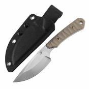 KG006A5 Kansept Flank | Couteau Fixe Lame Acier D2 Stonewashed | Manche G10 Sand Etui Kydex - Livraison Gratuite