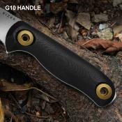 KI1101A1 Kizer Drop Bear 3 – Couteau Fixe Lame Drop Point Acier 14C28N Stonewash Manche G-10 Noir Housse Polymère – Livraison Gratuite