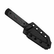 KI1123A1 Kizer Hallow | Couteau Lame Reverse Tanto Acier CPM-10V Black Manche Black Alu/Jazzy Camocarbon Inlays Housse Kydex - Livraison Gratuite