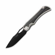 KI4763LDA2 Kizer Allure – Couteau pliant Liner Lock Lame Acier CPM-S45VN Black Manche Silver Titane&Black Micarta - Livraison Gratuite