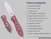 KIV3579N3 Couteau Kizer Vanguard Infinity Red Lame N690 IKBS - Livraison Gratuite