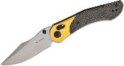 KIV3636A2 Couteau Kizer Mini Mystic Clutch Lock Lame Clip Point Acier Nitro-V Manche Aluminium Cuivre + Micarta Crossbar Lock - Livraison Gratuite