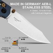 KIV3789A4 Kizer Pokiman CC – Couteau Lame Acier AEB-L Satin Clip Point Manche Aluminium Blue Clutch Lock Thumb Stud Clip – Livraison Gratuite