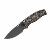 KIV3801A2 Couteau Kizer Glaux | Lame Acier 14C28N Gray PVD | Manche Micarta Black Vortex | Livraison Gratuite