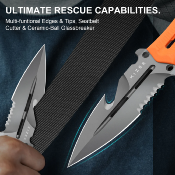 KIZXFB01A5 Couteau Kizer Norcross Orange Lame Spear Point Acier Nitro-V Manche G10 Housse Kydex - Livraison Gratuite