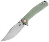 KKNJ335JDWT Couteau Pliant Klaken Lancet Lame Acier 14C28N Manche G10 Jade Linerlock Flipper - Livraison Gratuite