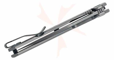 KS1404X Kershaw Flyby  | Couteau Pliant Assisté | Lame Wharncliffe Acier D2 | Manche Acier Inox PVD Gris | Clip - Livraison Gratuite