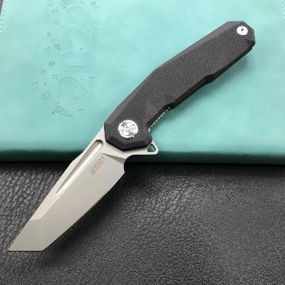 KUB237A Couteau Kubey Carve Nest Lame Tanto D2 Finition Sablée Manche G10 Noir Linerlock Bearing - Livraison Gratuite