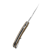 KUB346D Couteau Kubey Wave Crest – Couteau Pliant Pikal | Lame Satin Acier 14C28N | Manche Micarta Brown Roulements Billes - Livraison Gratuite