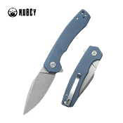 KUB901U Kubey Calyce – Couteau Pliant EDC | Lame Drop Point Acier 14C28N | Manche G10 Blue | Liner Lock | IKBS - Livraison Gratuite