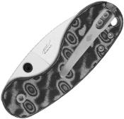 KV2742DSJA2 — Couteau Kizer Microbe Vortex Lame Acier 14C28N Drop Point Manche Micarta Motif Vortex Slipjoint Clip de Poche Livraison Gratuite