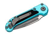 MCT113510APTQ Couteau Automatique Microtech LUDT Gen III S/E A/O Turquoise Lame Drop Point Acier Made In USA - Livraison Gratuite