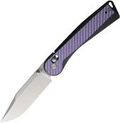 MK0041CFPL Couteau Pliant Rapax Trek Lame Acier VG-10 Manche G10 Noir Carbone Violet Crossbar Lock - Livraison Gratuite