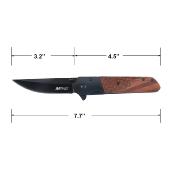MTA2004BB Couteau Semi Automatique MTech USA Lame Acier 3Cr13MoV Manche Bois Liner Lock - Livraison Gratuite