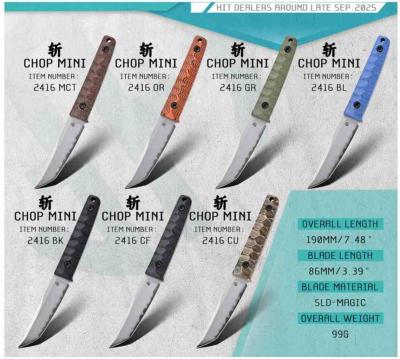 NMB2416OR North Mountain Blade Chop Mini | Lame Acier SLD-MAGIC | Manche G10 Orange/Noir | Étui Kydex - Livraison Gratuite