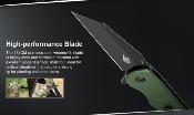  OKNFREEZEODG Couteau Oknife Freeze Wharncliffe Lame Acier 154CM Manche Aluminium Vert OD Sécurité Liner Lock - Livraison Gratuite