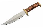 PA203464 Poignard Western Sun Hunter Lame Acier Inox Etui Cuir - Livraison Gratuite