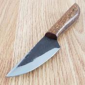 PA4453 Couteau Bark Skinner | Lame Acier Forgé 1045 | Manche Bois | Housse Cuir | Livraison Gratuite