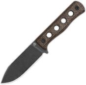 QS155A2 Couteau QSP Canary Fixed Blade Brown Lame Acier Cr8Mo2VSi BLK Etui Kydex - Livraison Gratuite