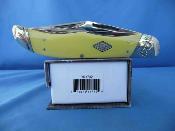 RR1742 Couteau Canif Rough Rider Folding Hunter Yellow 2 Lames Carbone T10 - Livraison Gratuite