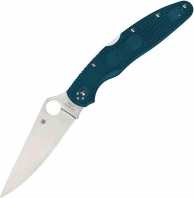 SC07FP4K390 Couteau Spyderco Police 4 Lightweight – Lame Acier K390 Manche Blue FRN Japan - Livraison Gratuite