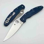 SC07PCBL4 Spyderco Police 4 Lightweight | Lame Acier CPM SPY27 | Manche FRN Bleu | Lockback | Clip Japan - Livraison Gratuite