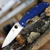 SC142PBL Couteau Spyderco Resilience Lightweight Blue Lame Acier CPM-S35VN - Livraison Gratuite