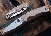 SC244MPCW Spyderco Native Chief - Lockback Lame Acier CPM CruWear Satin Manche Micarta Made USA - Livraison Gratuite