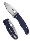 SC263GPCBL Couteau Spyderco Bodacious Lame Leaf-Shaped Acier CPM-SPY27 Manche G-10 Bleu Cobalt Compression Lock USA - Livraison Gratuite