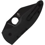 SC264GPBK Couteau Spyderco MicroJimbo Black G10 Lame Wharncliffe Acier S30V Black Made In USA - Livraison Gratuite