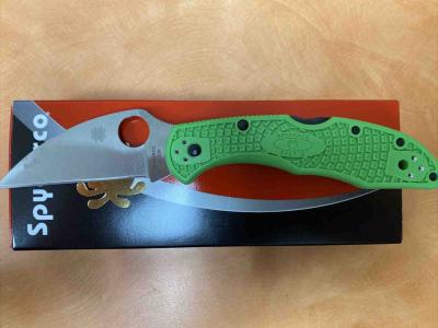 SC88FPWCGR2 Couteau Spyderco Salt 2 Green Lame LC200N Wharncliffe Japan - Livraison Gratuite