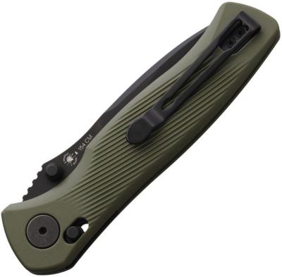 SFBL15BKGR — Couteau Spartan Blades Eleos Lame Acier 154CM Drop Point Noire Manche GFN Vert Crossbar Lock - Livraison Gratuite
