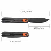 SRM135LGJ Couteau pliant SRM Palfrey 135L-GJ | Lame Drop Point Acier 14C28N | Manche G10 Orange IKBS - Livraison Gratuite