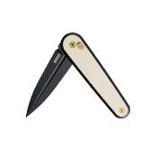 SRM251MBGT2 SRM Twin 251MB-GT2 – Couteau Pliant Ambi Lock, Lame Dagger N690 Ti-Coat, Manche G10 Blanc - Livraison Gratuite