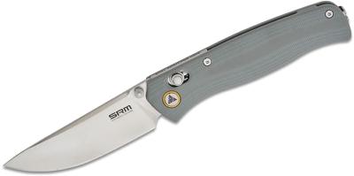 SRM255LGT2 Couteau SRM 255L-GK Gray Lame Drop Point Acier 10Cr15CoMoV Sécurité Ambi-Lock - Livraison Gratuite