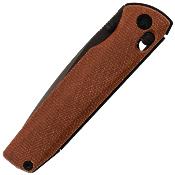 SRM258LMN2 Couteau SRM Terrier 258L-MN2 Lame Acier Laminé 140Cr Manche Micarta Brown Ambi Lock - Livraison Gratuite