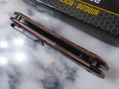 Lot de 3 TF2003BN Couteau Tac-Force Folder | Lame Drop Point Acier Inox | Manche Bronze Aluminum Linerlock - Livraison Gratuite