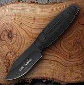 TFFIX115BK Tac Force Fixed Blade | Couteau Lame Clip Point Acier Inox Black | Manche Black Nylon - Livraison Gratuite