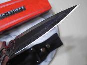 TFFIX125GY Couteau Dague Tac-Force Fixed Blade | Lame Double Edge Acier 3Cr13MoV | Manche Bois - Housse Nylon - Livraison Gratuite 