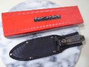 TFFIX125GY Couteau Dague Tac-Force Fixed Blade | Lame Double Edge Acier 3Cr13MoV | Manche Bois - Housse Nylon - Livraison Gratuite 