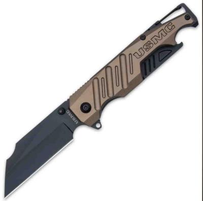 UC3537 Couteau Semi Automatique United Cutlery USMC Brewski A/O Lame Acier 3Cr13 - Livraison Gratuite