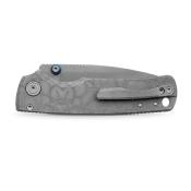 VOSA4805 Couteau Pliant Vosteed Porcupine Lame Acier S90V Manche Titane Gris Acid Washed Top Liner Lock - Livraison Gratuite