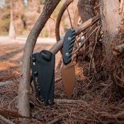 VOSD0801 Vosteed Inferno | Couteau Lame Acier 14C28N Copper Dune | Manche G10 Noir Housse Kydex - Livraison Gratuite