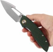B1068A5 Couteau Tenable Link | Lame Harpoon Acier 14C28N | Manche Green Micarta Liner Lock - Livraison Gratuite