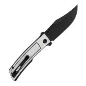 B2108A1 Couteau Bison Tenable Knives | Lame Acier Nitro-V Black Drop Point | Manche Blk/White G10 | Liner Lock | Livraison Gratuite