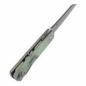 B2135A4 Couteau Higonokami Tenable Knives Lame Acier D2 Reverse Tanto Manche Plaquettes Jade G10 Linerlock | Livraison Gratuite