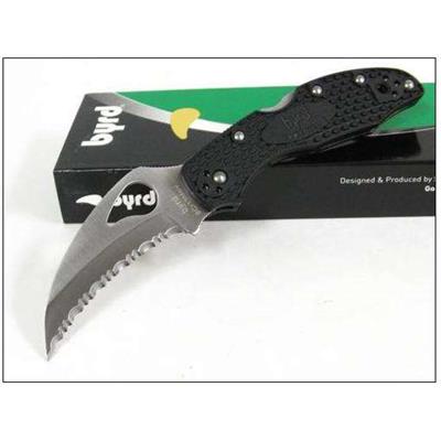 Couteau SPYDERCO BYRD HAWKBILL Black FRN HAWKBILL Serrated Acier 8Cr13Mov BY22SBK - Livraison Gratuite