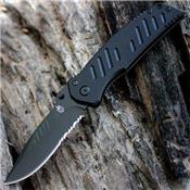 Couteau Gerber Swagger Acier Carbone/Inox Serrat Manche G-10 G0594 - Free Shipping