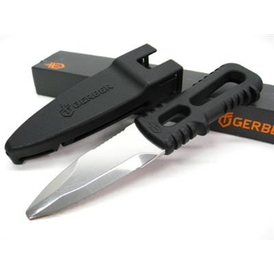 Couteau de Plongée Gerber River Shorty Acier 420HC Manche ABS Etui Nylon Made In USA G0967 - Free SHipping